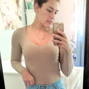 Ribbed long sleeve shirt